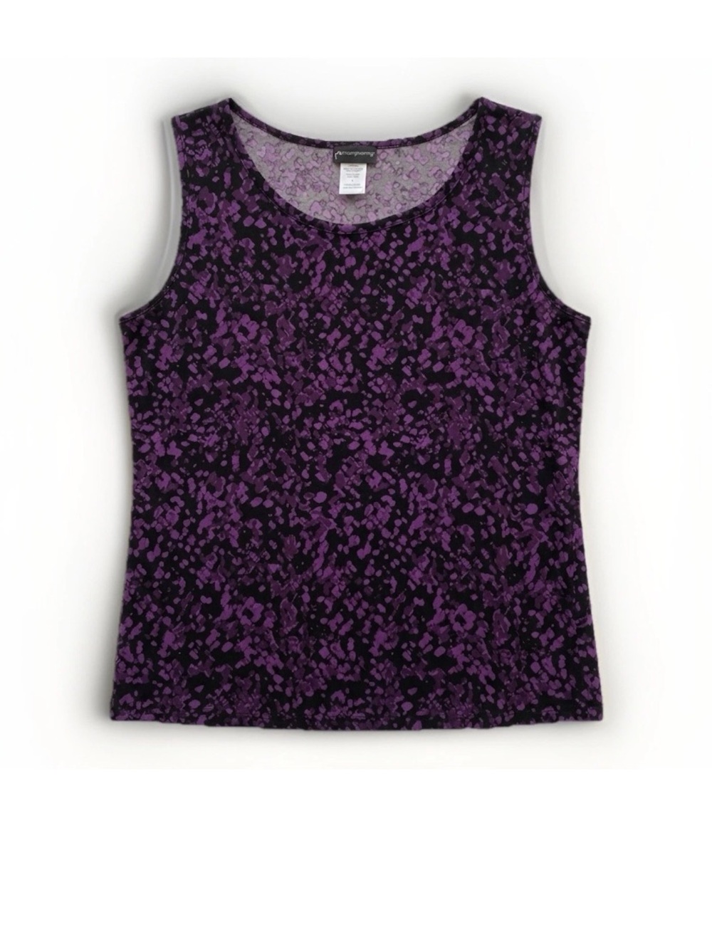 Just My Size Purple Abstract Print Tank Top